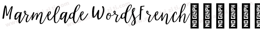 Marmelade WordsFrench字体转换